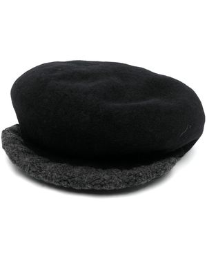 sacai baker-boy beret cap - Black