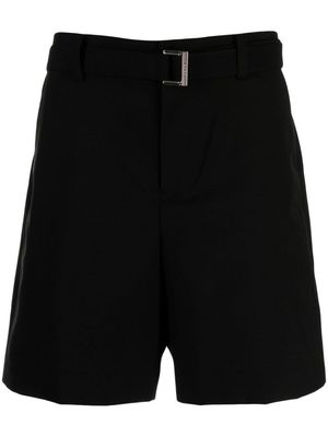 sacai belted mid-rise bermuda shorts - Black