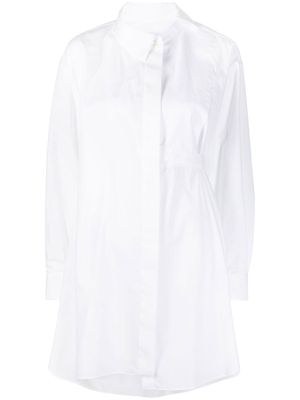 sacai belted shirt dress - White