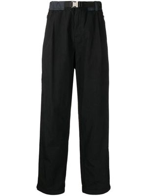 sacai belted straight-leg trousers - Black