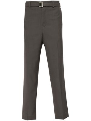 sacai belted straight-leg trousers - Green