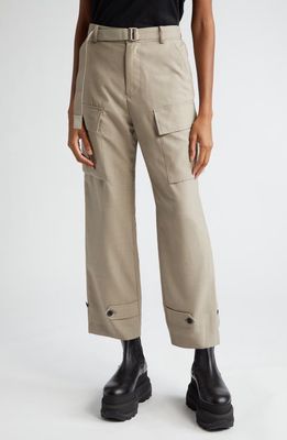 Sacai Belted Suiting Pants in Beige