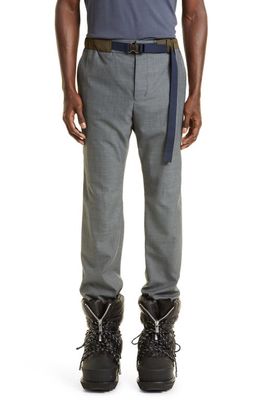 Sacai Belted Suiting Pants in Gray