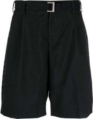 sacai belted tailored shorts - Black