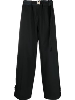 sacai belted-waistband trousers - Black