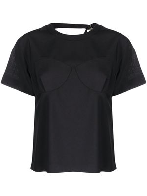 sacai bustier-effect blouse - Black