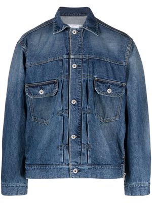 sacai button-fastening denim jacket - Blue
