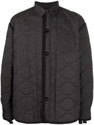 sacai button-up quilted jacket - Black