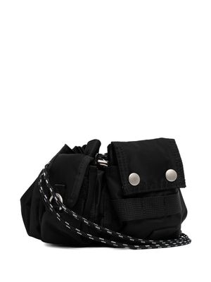sacai cargo-pocket drawstring mini bag - Black