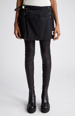 Sacai Carhartt WIP Apron Wrap Miniskirt in Black