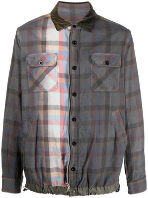 sacai check-print shirt jacket - 926 MULTICOLOR