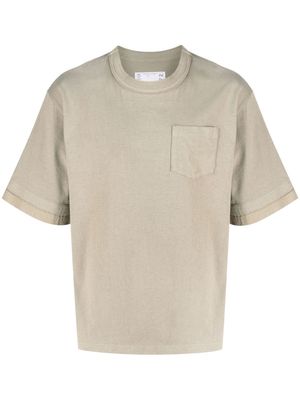 sacai crew-neck cotton t-shirt - Green