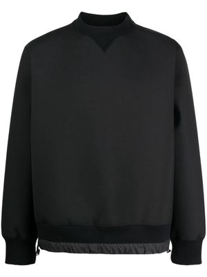 sacai crew-neck long-sleeve sweatshirt - Black