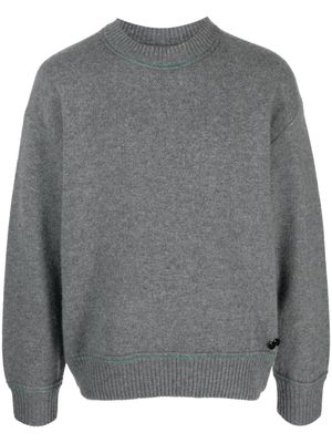 sacai crew-neck pullover jumper - Grey
