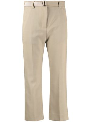 sacai cropped tailored trousers - Brown