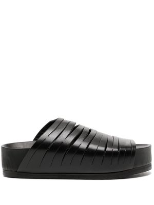 sacai cut-out detailing leather sandals - Black