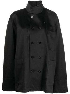 sacai double-breasted button-fastening jacket - Black