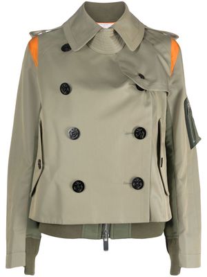 sacai double-breasted jacket - Green