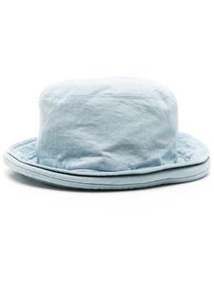 sacai double-brim cotton bucket hat - Blue