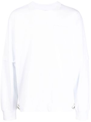 sacai double-layer long-sleeve cotton T-shirt - Grey