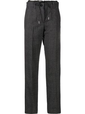 sacai drawstring-fastening straight-leg trousers - Grey