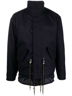 sacai drawstring-fastening waistband jacket - Blue