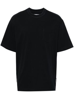 sacai drop-shoulder cotton T-shirt - Black