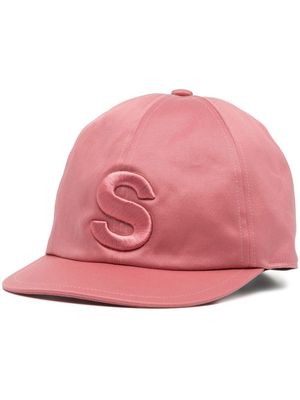 sacai embroidered-logo detail baseball cap - Pink