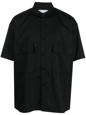 sacai flap-pockets cotton shirt - Black