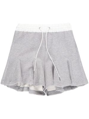 sacai flared track shorts - Grey