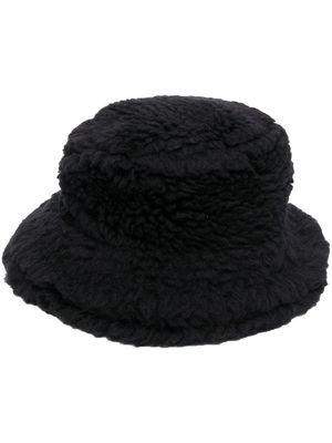 sacai fleece-texture bucket hat - Black
