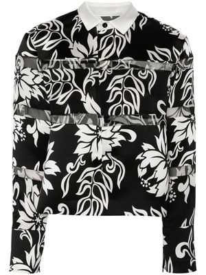 sacai floral-print shirt - Black