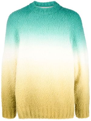 sacai gradient-effect knitted jumper - Green