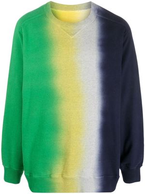 sacai gradient fine-knit jumper - Green