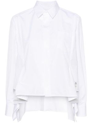 sacai handkerchief-hem cotton shirt - White