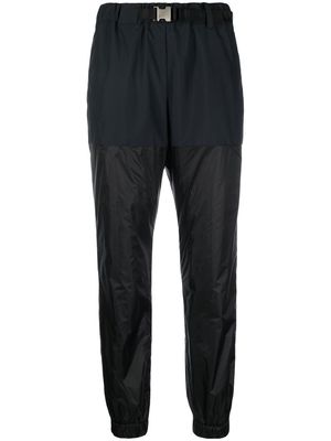 sacai hybrid cropped tapered trousers - Blue