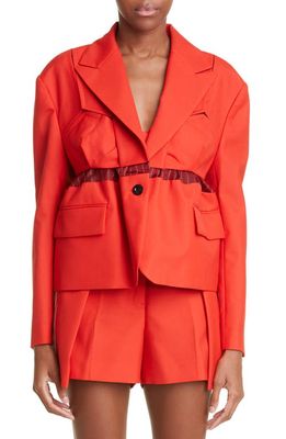 Sacai Hybrid Suiting Jacket in Orange