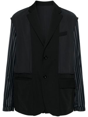 sacai inside-out panelled blazer - Black