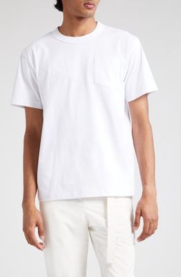 Sacai Interstellar Cotton Graphic T-Shirt in White