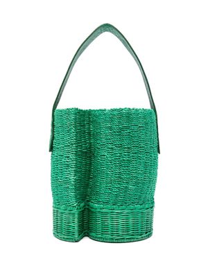 sacai interwoven bucket bag - Green