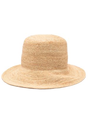 sacai interwoven straw sun hat - Neutrals