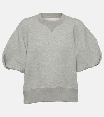 Sacai Knitted cotton-blend top