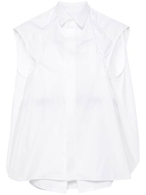 sacai layered-design blouse - White