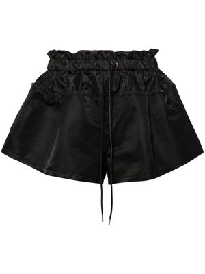 sacai layered-panel wide-leg shorts - Black