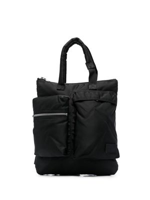 sacai logo-patch backpack - Black