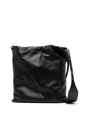 sacai logo-print leather tote bag - Black