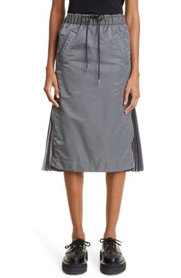 Sacai MA-1 Side Gusset Skirt in Charcoal Grey