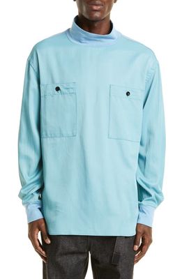 Sacai Men's Turtleneck Pullover in L/Blue