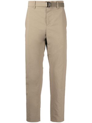 sacai mid-rise cropped trousers - Brown