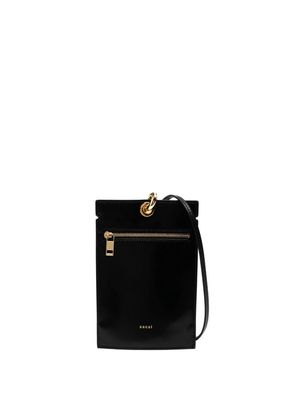 sacai mini leather mobile bag - Black